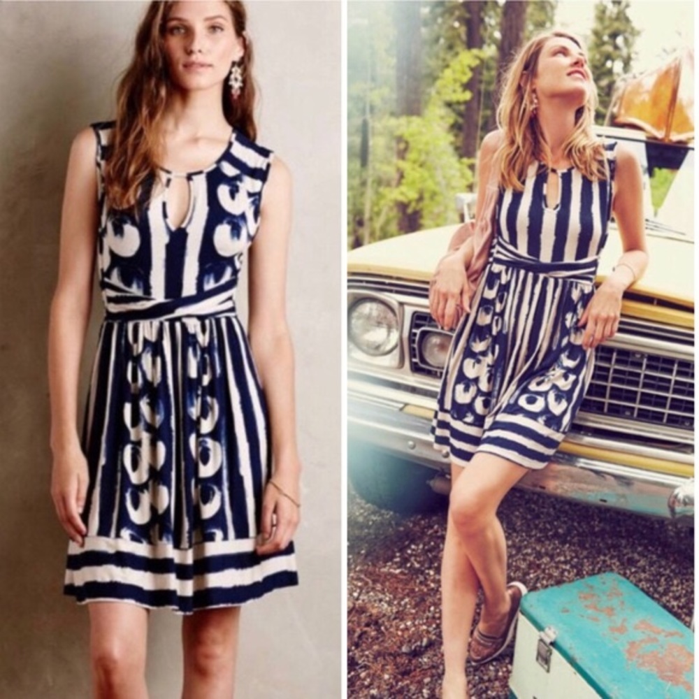 Maeve Sennebec Jersey Keyhole Dress ~ Anthro